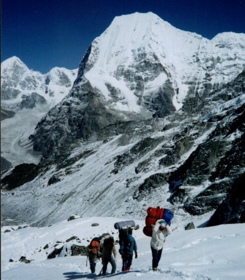 Mount Chobutse in the Rolwaling Valley of the Nepal Himalaya