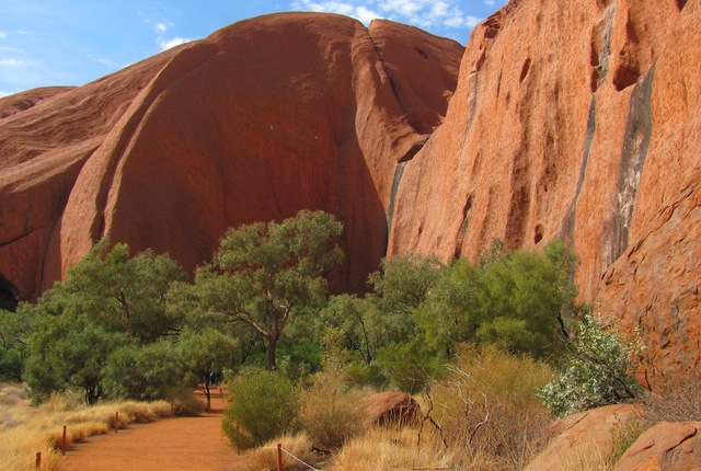 Waterfall in Kantju Gorge at Uluru ( Ayers Rock ), Australia